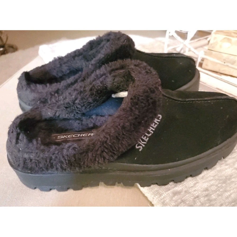 Skechers Womens Shindigs-Fortress Black Clogs Shoes 7.5 Medium